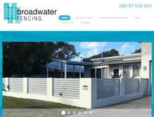 Tablet Screenshot of broadwaterfencing.com.au